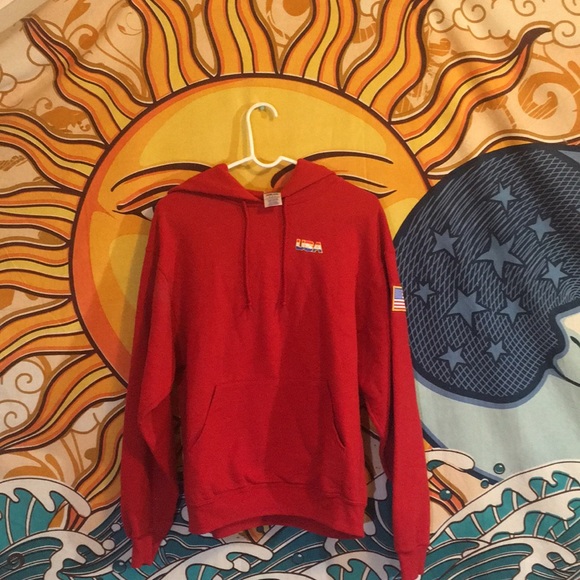 Red USA sweatshirt MM - Picture 1 of 5
